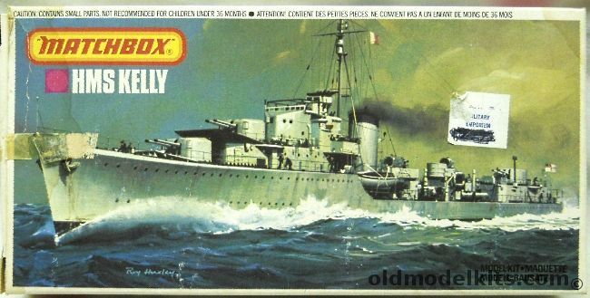 Matchbox 1/700 HMS Kelly - Or HMS Kipling 'K' Class Destroyer, PK-64 plastic model kit